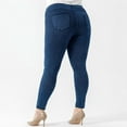 thumbnail image 5 of YDFCWXW Women's High Stretch Pants, Pocket Tight Fit, Fitness Casual Comfort Jeans Blue, 4XL, 5 of 7