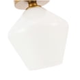 thumbnail image 5 of Gene 1 light Brass and Frosted white glass Flush mount, 5 of 14