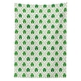 thumbnail image 3 of Ambesonne Irish Tablecloth Rectangular Table Cover, 4 Leaf Shamrock Dots, 52"x70", White Green, 3 of 4