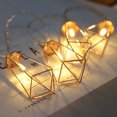 thumbnail image 1 of Serie de Luces LED Vintage para Interiores , Conexión USB o Baterías AA (Incluidas), Guirnaldas Decorativas en Forma de Diamante de Luz Cálida, para Hogar, Fiesta, Restaurante XianweiShao 9024719125282, 1 of 5