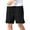 Black, variant on Men's Loose Five Quarter Pants Zipper Pockets, Basketball Sports, Quick Drying, High Elastic Fitness Running Shorts Nylon/Spandex