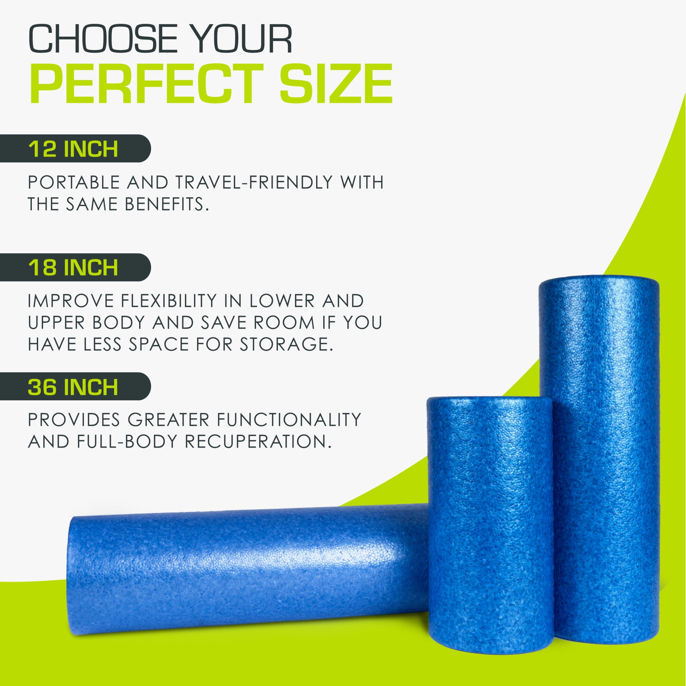 ProsourceFit High Density Foam Roller 36 18 12 inches