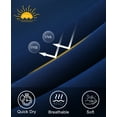 thumbnail image 4 of Zehisen Men's Long Sleeve Shirt Rash Guard Swim Shirt UPF 50+ UV Protection Quick Dry Lightweight Running Athletic Swim Navy L, 4 of 7