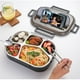 thumbnail image 2 of Lonchera térmica de acero inoxidable 304, a prueba de fugas, contenedor de almacenamiento de alimentos, caja bento para adultos, hombres, mujeres，negro XianweiShao 1327537062325, 2 of 4