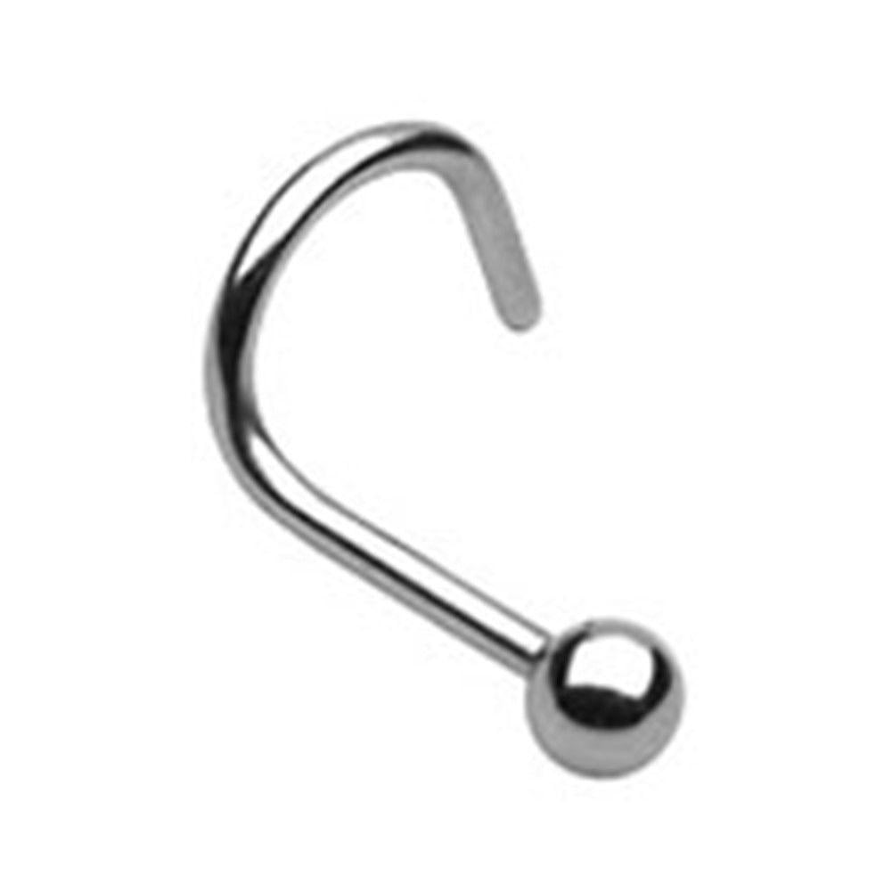 EG Gifts Nose Ring Screw Stud 18g Surgical Steel Body Jewelry