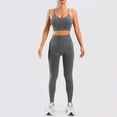 thumbnail image 2 of Afdoent Workout Sets For Women High Waisted Workout Yoga Seamless Activewear Gym Fitness Running Sports Outfit With Supportive Racerback Top Track Suits, 2 of 4