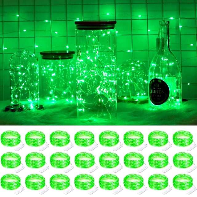 Guirnalda de luces SmilingTown, 24 x 20 LED, 2,2 m, funciona con pilas