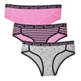 thumbnail image 4 of essie Women's Cheeky Racer Panties Cotton/Spandex Blend 3-Pack, 4 of 6