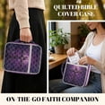 thumbnail image 5 of Yuyamidu Cross Bible Cases for Woman Purple Rose Quilted Bible Cover Protective Bible Carrying Case Bag with Tote Handle Fashion Carrying Bible Study Supplies Accessories, 5 of 8