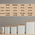 thumbnail image 4 of Kitchen Canisters for Countertop Set of 4 - Textured Iron Kitchen Canisters with Airtight Lids - Flour Sugar Canister Set - Flour and Sugar Containers Farmhouse - Coffee Jar for Counter - White, 4 of 9