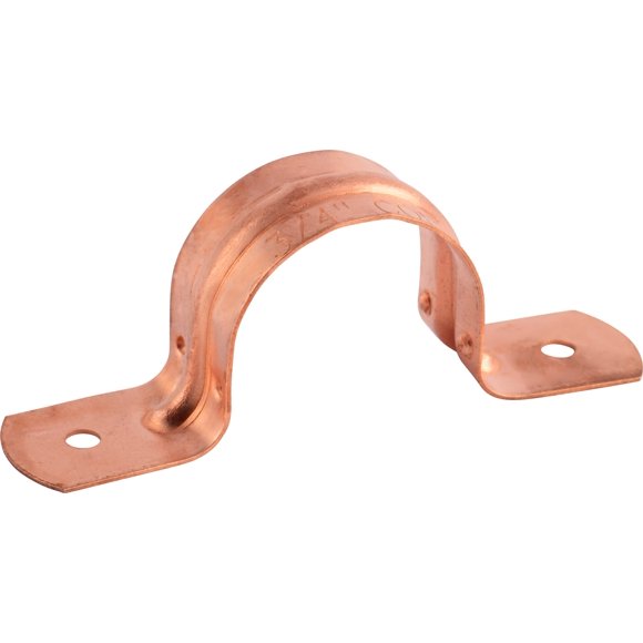 HoldRite 3/4 Inch Copper 2-Hole Strap 5 Pack Pipe Support CPS075Z5