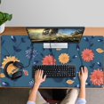 thumbnail image 4 of Long Mouse Pads for Desk,Pioneer Flower Floral Print Pattern Desk Mats on Top Of Desks, Desk Mouse Pad Extra Large with 3mm Non-Slip Base and Stitched Edge for Gaming,Office,Work,Home 47.3"x23.6", 4 of 6