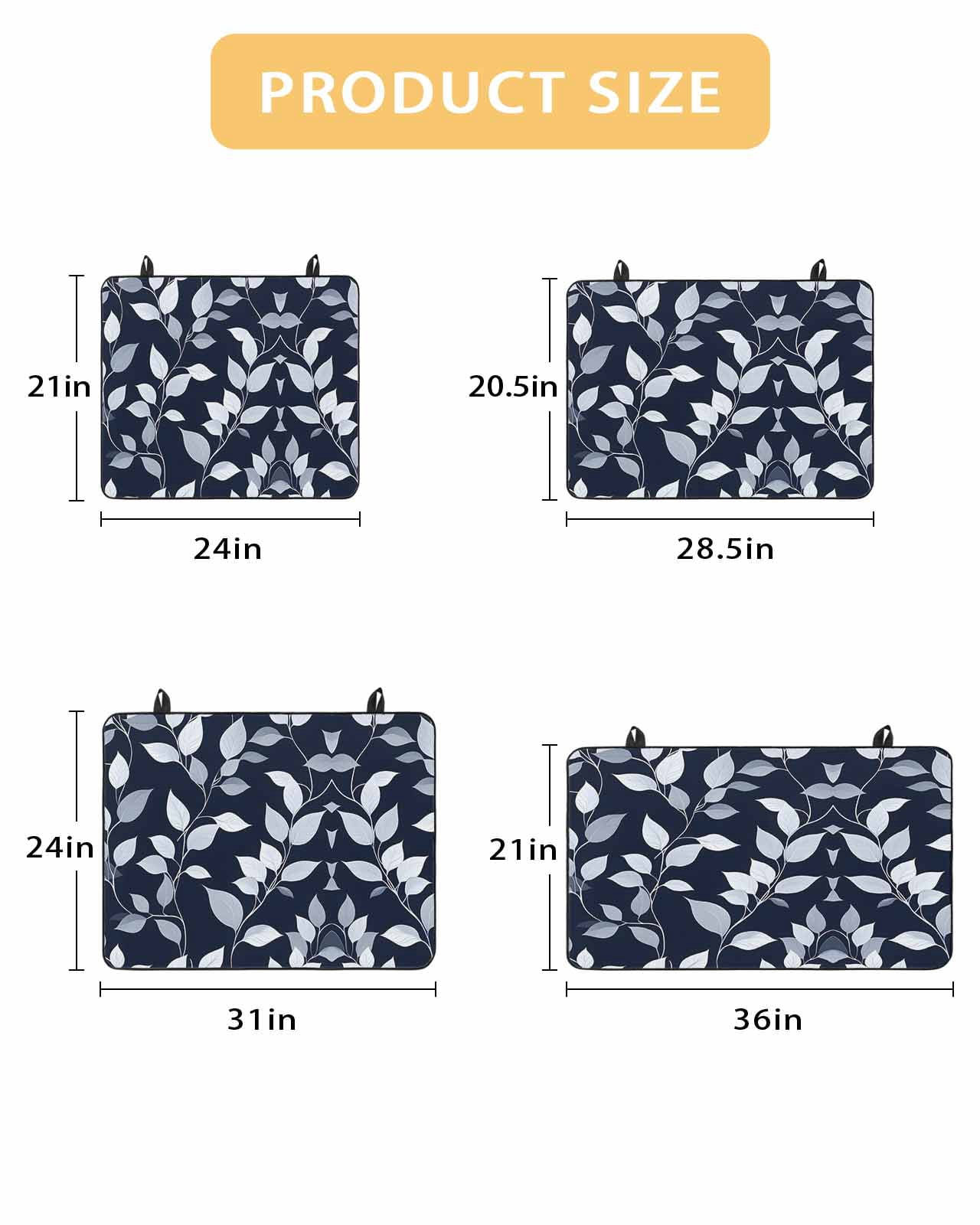 nqOlkjepod Large Induction Cooktop Protector Mat 36"x21", Blue White Eucalyptus Stove Top Covers for Electric Stove, Spring Summer Watercolor Leaf Stove Burner Cover Mats, Glass Top Stove Cover