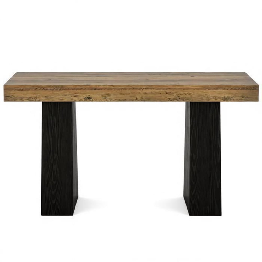 63 Inch Counter Height Bar Table, 37in Pub Table with 4.3in Thick Waterproof Scratchproof MDF Top, Home Bar Dining Table for Party & Snack