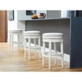 thumbnail image 3 of New Ridge Home Goods Chapman 31" Backless Wood Bar Height Stool in White, 3 of 4
