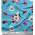 thumbnail image 1 of Soimoi Poly Georgette Fabric Fig,Succulent & Anemone Flower Decor Fabric Printed Yard 42 Inch Wide, 1 of 3