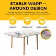 thumbnail image 4 of Easter Table Cloths for 3 Foot Rectangle Tables, Spring Rabbit Eggs Flowers Leaves Grey Plaid Patio Waterproof Elastic Fitted Tablecloths, Washable Rectangular Table Cover for Camping, 4 of 8
