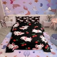 thumbnail image 5 of Cute Axolotl Comforter Set Queen for Kids, Red Cherry Bedding Set Kawaii Salamander Quilt for Girls Boys Teens Women Bedroom, Cartoon Coastal Animal Bedding Comforter Sets, Black, 5 of 7