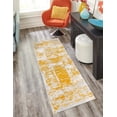 thumbnail image 3 of Unique Loom Finsbury Collection Area Rug - Elizabeth (2' x 9' 10" Runner Yellow/Ivory), 3 of 11