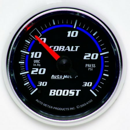AutoMeter 6103 Cobalt Mechanical Boost/Vacuum Gauge