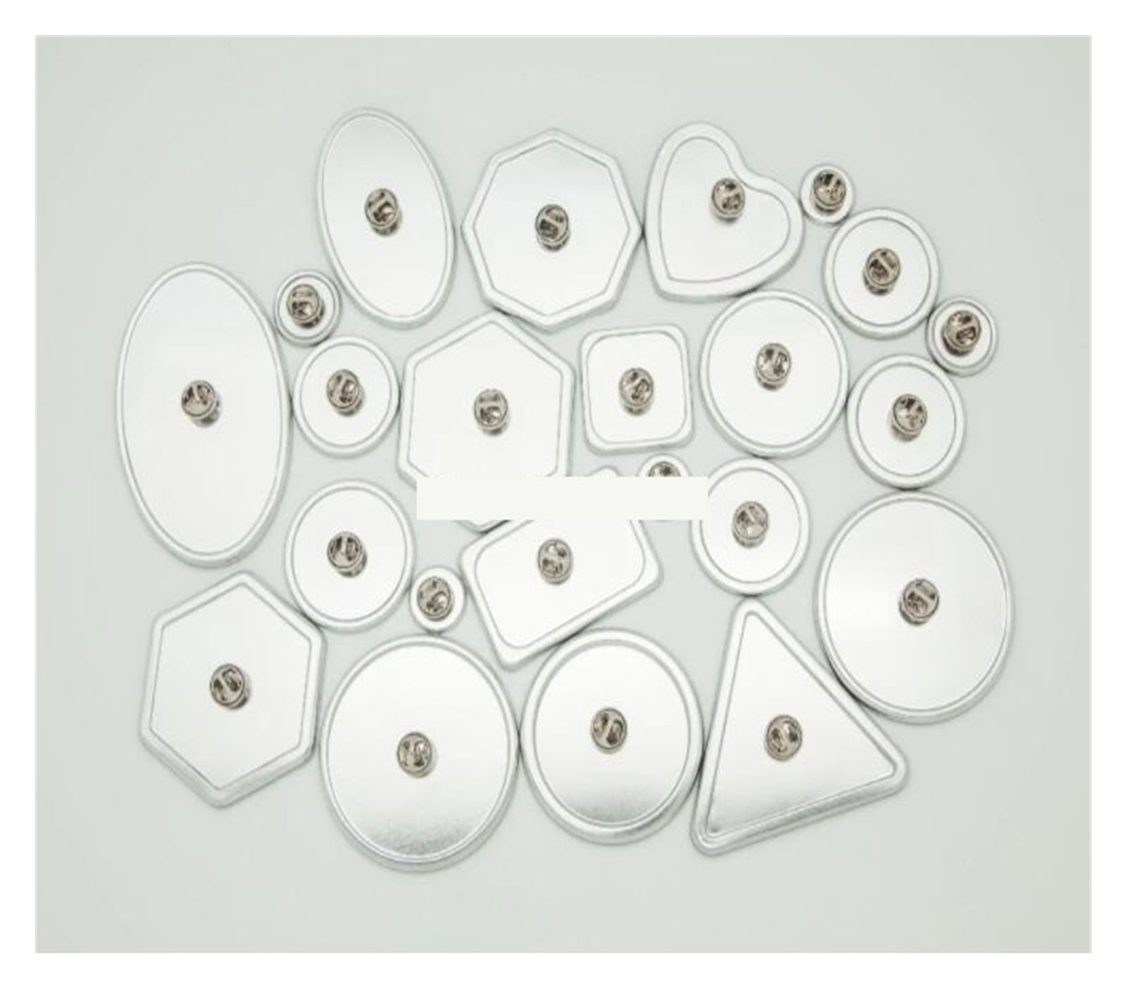 100 Sets 1" 25mm Butterfly Clutch-Back Metal All Steel Badge Button Maker Button Plastic Button Pin Back Cover Supply Materials for Button Maker Machine