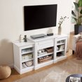 thumbnail image 5 of Miekor Furniture Media Console Table with Large Storage Cabinet, Modern TV Media Entertaionment Stand, White, 65.75"W*17"D*32.48"H 31806, 5 of 11