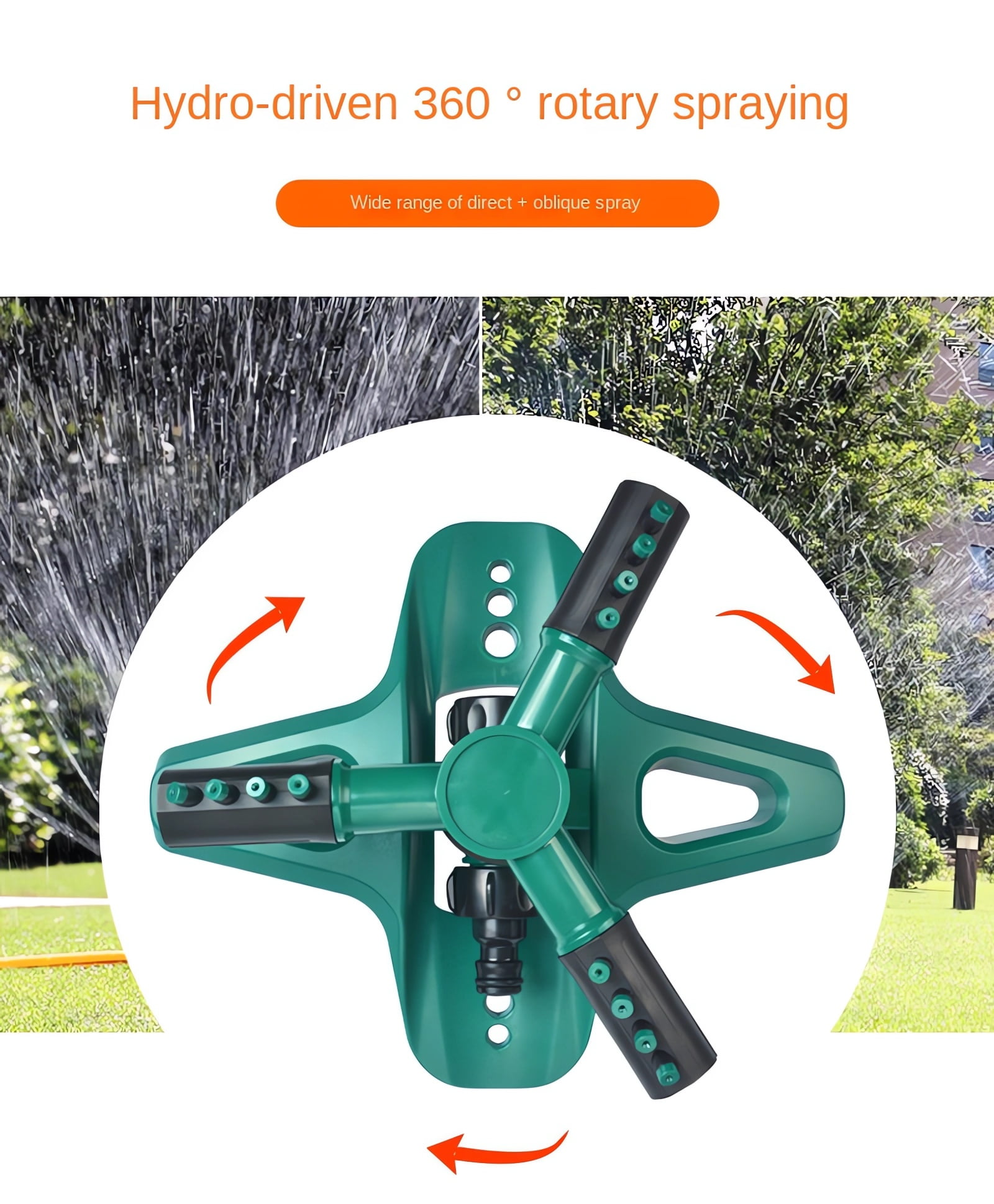 Yard Sprinkler for Lawn ，oscillating Yard Sprinklers，360 Degree Rotation Lawn Sprinkler, MultipurposeYard Sprinklers For Plant Irrigation And Playing