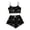 Black, variant on Gaexia Halloween Pajamas For Women Plus Size Short Set Halloween Print Shorts Lovely Lounge Homewear​ Cami Top Short Sets Black,XL