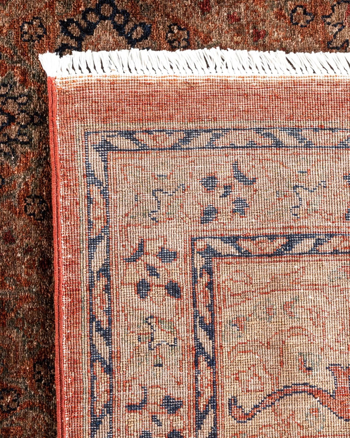 Hand-Knotted Wool Overdyed Contemporary Brown Area Rug 8' 3" x 11' 6"