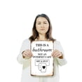 thumbnail image 3 of This Is a Bathroom Not an Internet Cafe 10 Inch x 14 Inch Metal Sign Novelty Aluminum Durable Weatherproof UV Protected Perfect for Bathrooms Homes Fun Gag Gift for Guests Crafted in, 3 of 5