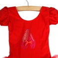 thumbnail image 4 of 3-7T Kids Gymnastics Leotards Ballet Shoe Pattern Girls Short Sleeveless Dancewear Tulle Dress, 4 of 4