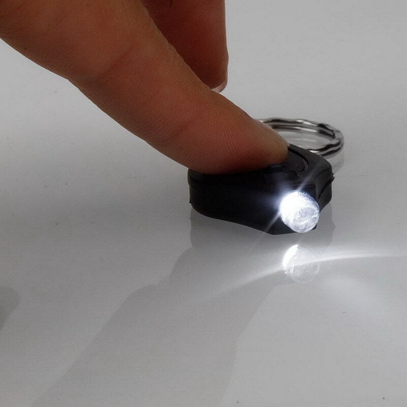 Bright Mini White Keychain LED Light Lamp Key Ring Flash Flashlight Torch 20x 