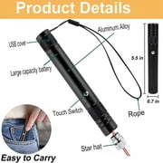 GJX Laser High Power Pointer, Red Laser Pointer Indicator Light, Long Range Laser Pointer for Hiking, Usb Charge