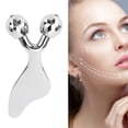 thumbnail image 1 of Facial Massage Roller, Double Ball Face Massager Y Shape Design Convenient Use Comfortable Fit  for Daily Skin Care, 1 of 8