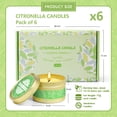 thumbnail image 4 of SCENTORINI Citronella Scented Candles, Natural Lemongrass Soy Wax for Indoor Outdoor (6 Pack), 4 of 7