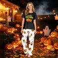 thumbnail image 2 of Family Matching Halloween Pajamas Set - 2 piece Pumpkin Short Sleeve Top & Pants Sleepwear,Halloween Night Pjs for Family Matching Holiday Party Outfit for XL Pjs, 2 of 8