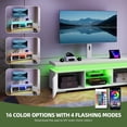 thumbnail image 4 of Uforic White TV Stand with Mount for 65" TVs, LED Media Console with Power Outlet, Height Adjustable, 4 of 7