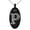 Black, variant on Stainless Steel Letter P Initial Dotted Monogram Engraved Small Oval Charm Pendant Necklace
