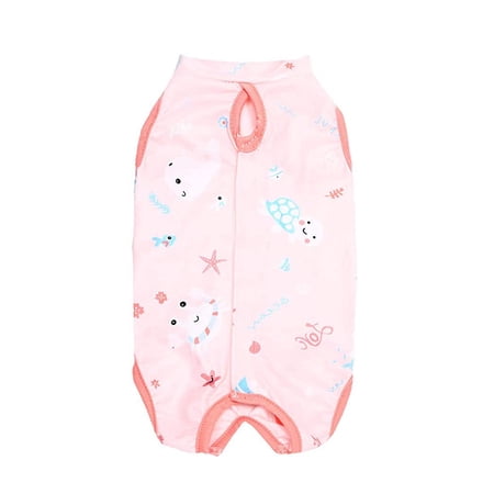 Anti-mite for Wound Surgical After Surgery Wear Dress Recovery Suits Cat Clothes Pet Supplies Cat Vest PINK L