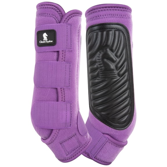 Classic Equine Classic Fit Horse Sling Boots: Ultimate Leg Protection Violet Purple / Hind / Small
