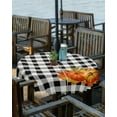 thumbnail image 2 of Fall Tablecloth Pumpkin Maple Leaf Round Outdoor Tablecloths 60 Inch, Patio Table Cloths with Umbrella Hole and Zipper, Black Buffalo Plaid Table Cover for Outdoor Tables Picnic Holiday Thanksigving, 2 of 5