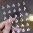 thumbnail image 4 of 5pcs,Reflective Glitter 3D Nail Stickers Decals,Laser Silver Heart Star Love Butterfly Sticker For Nails Sparkly Nail Art Decoration Wedding Party Nail Stickers Decor, 4 of 5