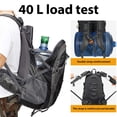 thumbnail image 2 of Mochila ligera FENGDONG impermeable 40 litros para senderismo campamento viaje color negro, 2 of 5