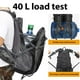 thumbnail image 2 of Mochila ligera FENGDONG impermeable 40 litros para senderismo campamento viaje color negro, 2 of 5