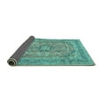 thumbnail image 2 of Ahgly Company Indoor Rectangle Medallion Turquoise Blue Traditional Area Rugs, 2' x 5', 2 of 4