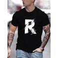 thumbnail image 1 of Men's Letter Print Casual Round Neck Short Sleeve T-Shirt, 1 of 6