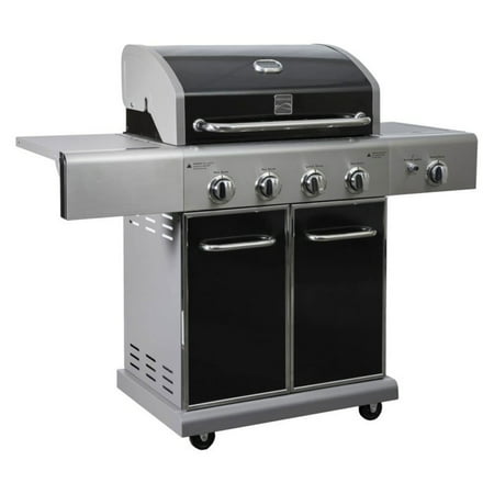 Kenmore PG-40409SOLB 4 Burner BBQ Gas Grill with Side Searing Burner,