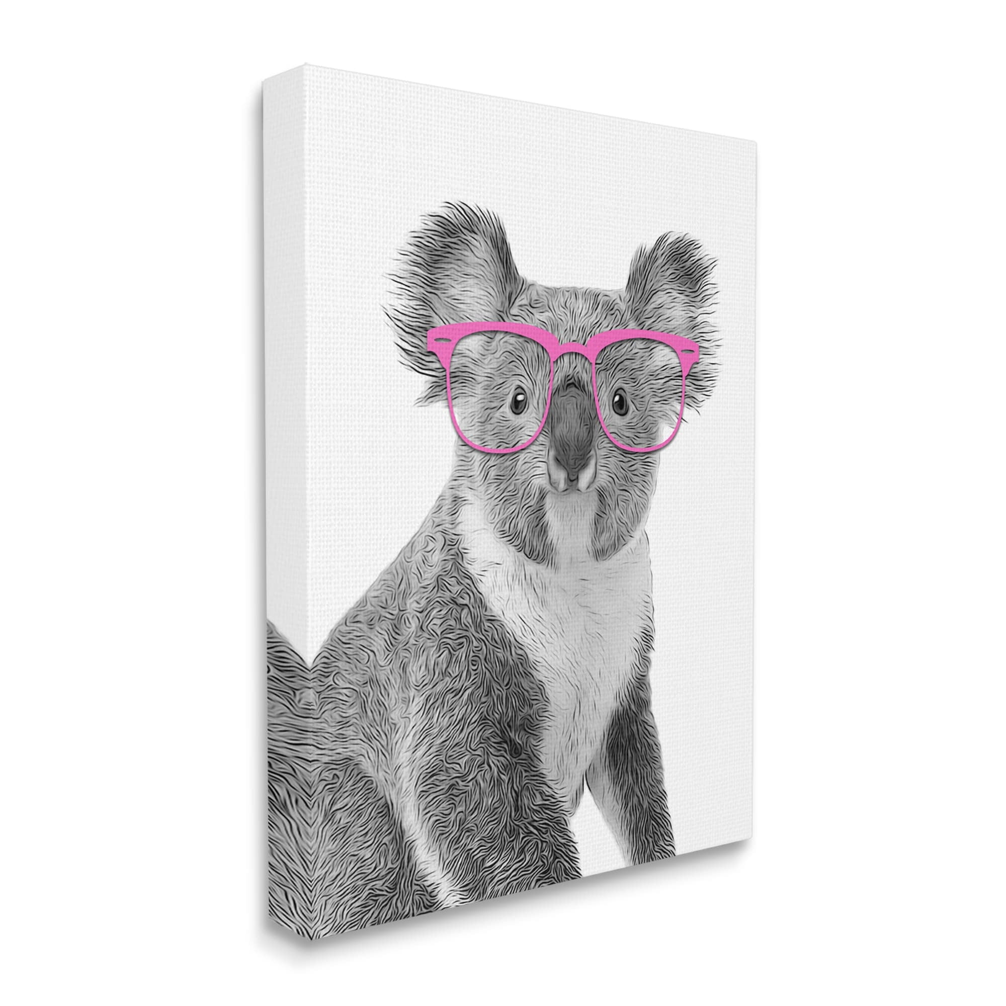 Stupell Industries Funny Koala Wildlife In Glasses Animals & Insects Painting Gallery Wrapped Canvas Print Wall Art