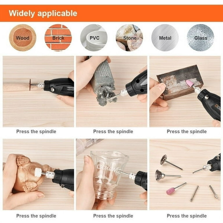 110V/220V GOXAWEE 240W Big Power Electric Mini Drill 6 Variable Speed  Grinder Engraver Hand Drilling Machine with Flex Shaft Rotary Tools  Accessories 148pcs for Dremel