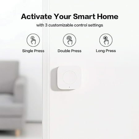 T1 Mini Switch Wireless Control Center- Requires Aqara Hub, Supports Apple HomeKit, Alexa, SmartThings - White